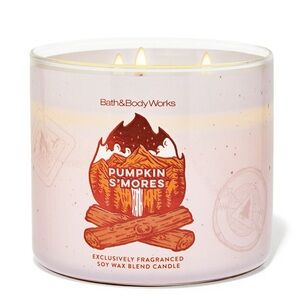Bath & Body Works Pumpkin S'mores Candle - White